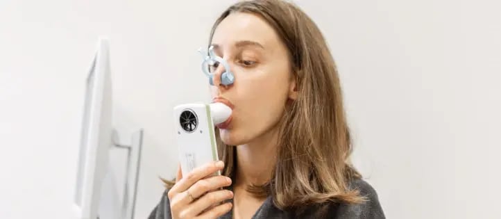 a women patient checking for allergies inside a clinic
