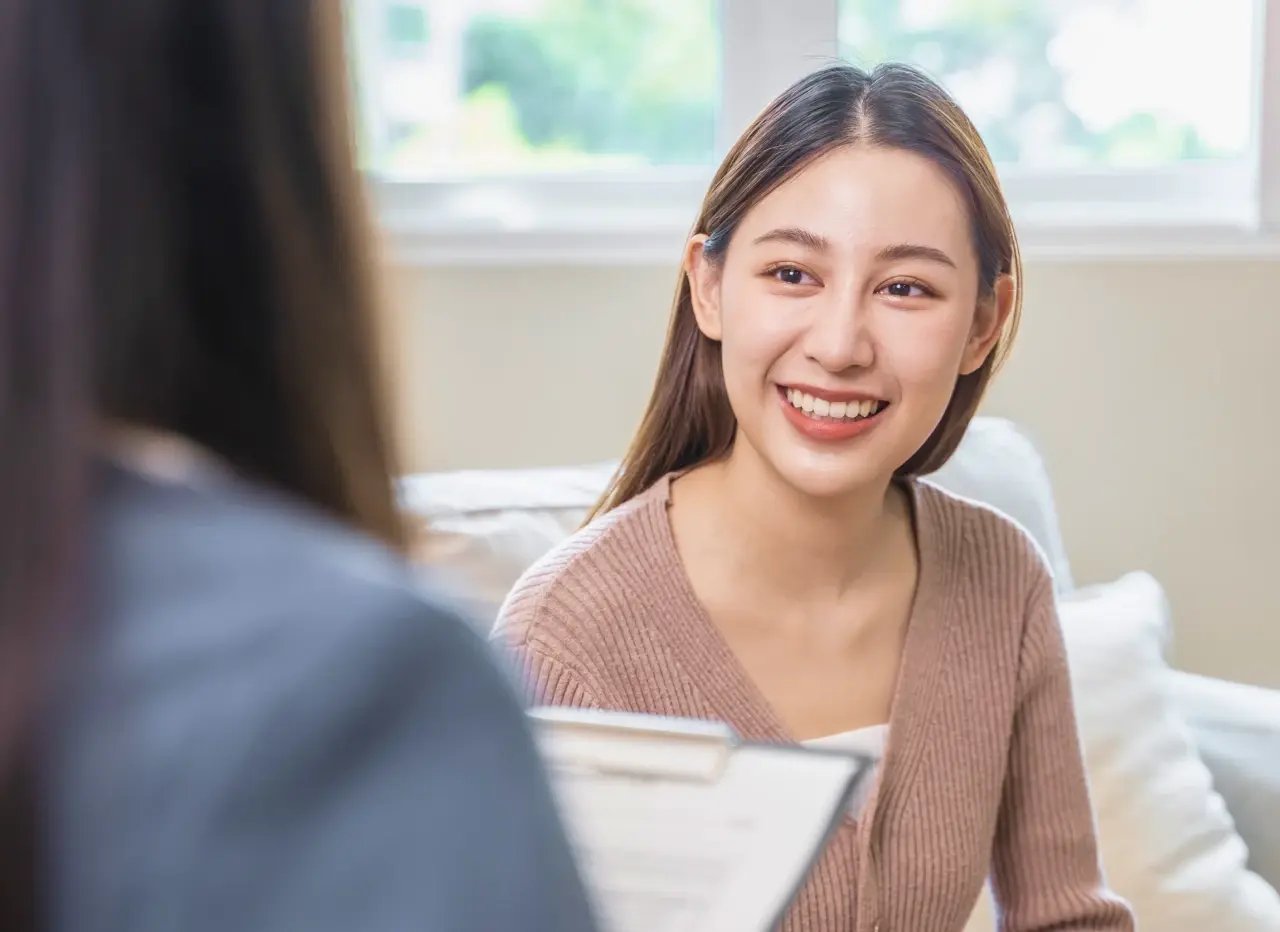 asian woman consulting doctor