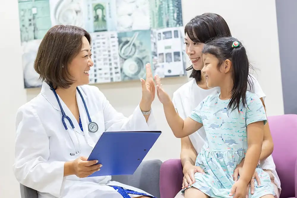 doctor parent and a kid