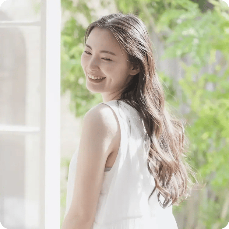cheerful young woman