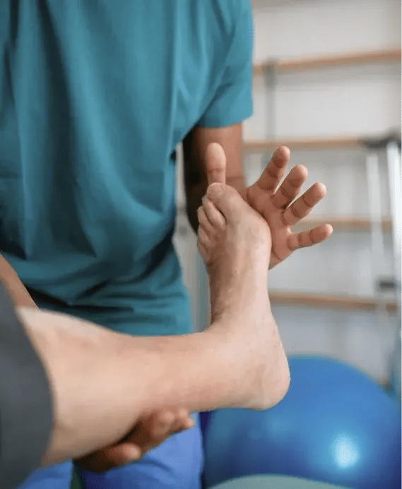 doctor treating a patients foot