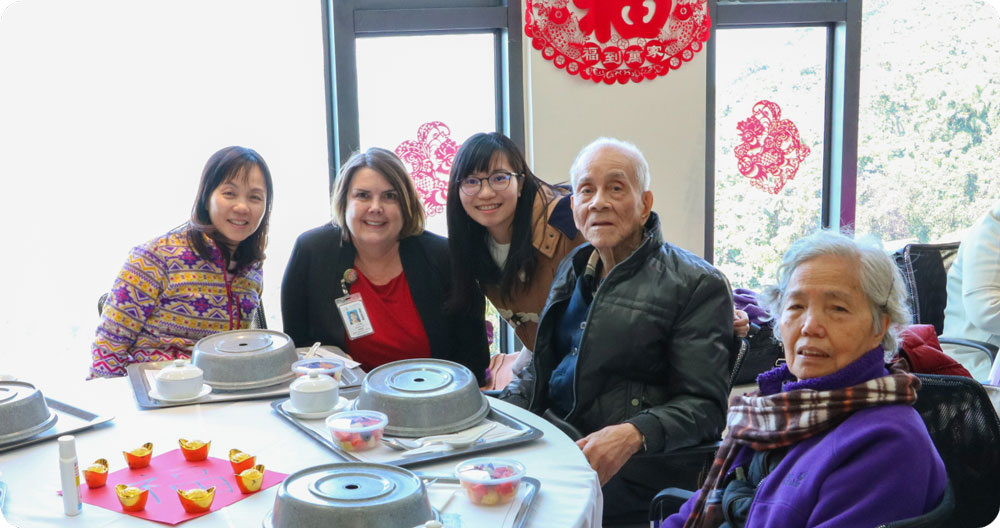 matilda staff visit elderly home