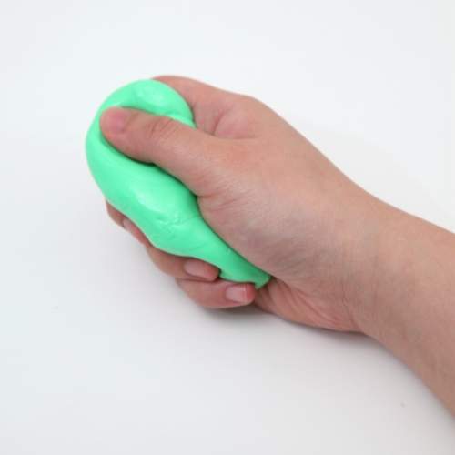 Squeezing exercises with a soft ball